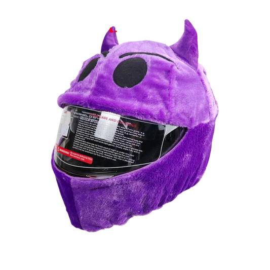 Motorcycle Helmet Cover - Purple Devil
